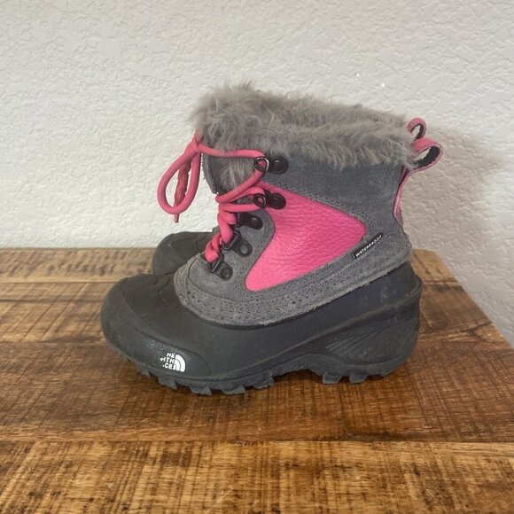 North Face Girls 1 Shellista Extreme NF0A2T5V Pink Snow Winter Boots Waterproof - Picture 2 of 11